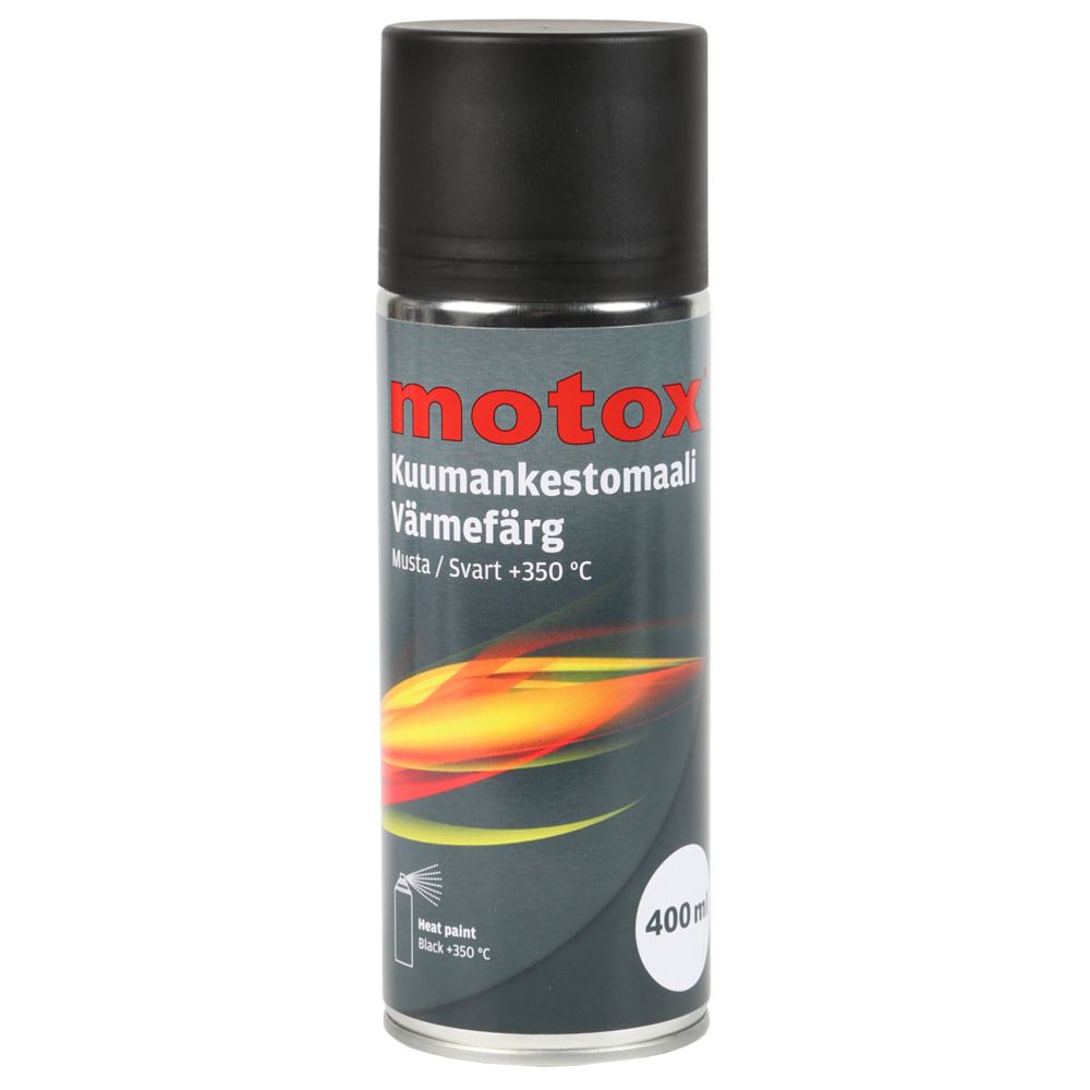 Motox värmebeständig färg svart 350 °C 400 ml