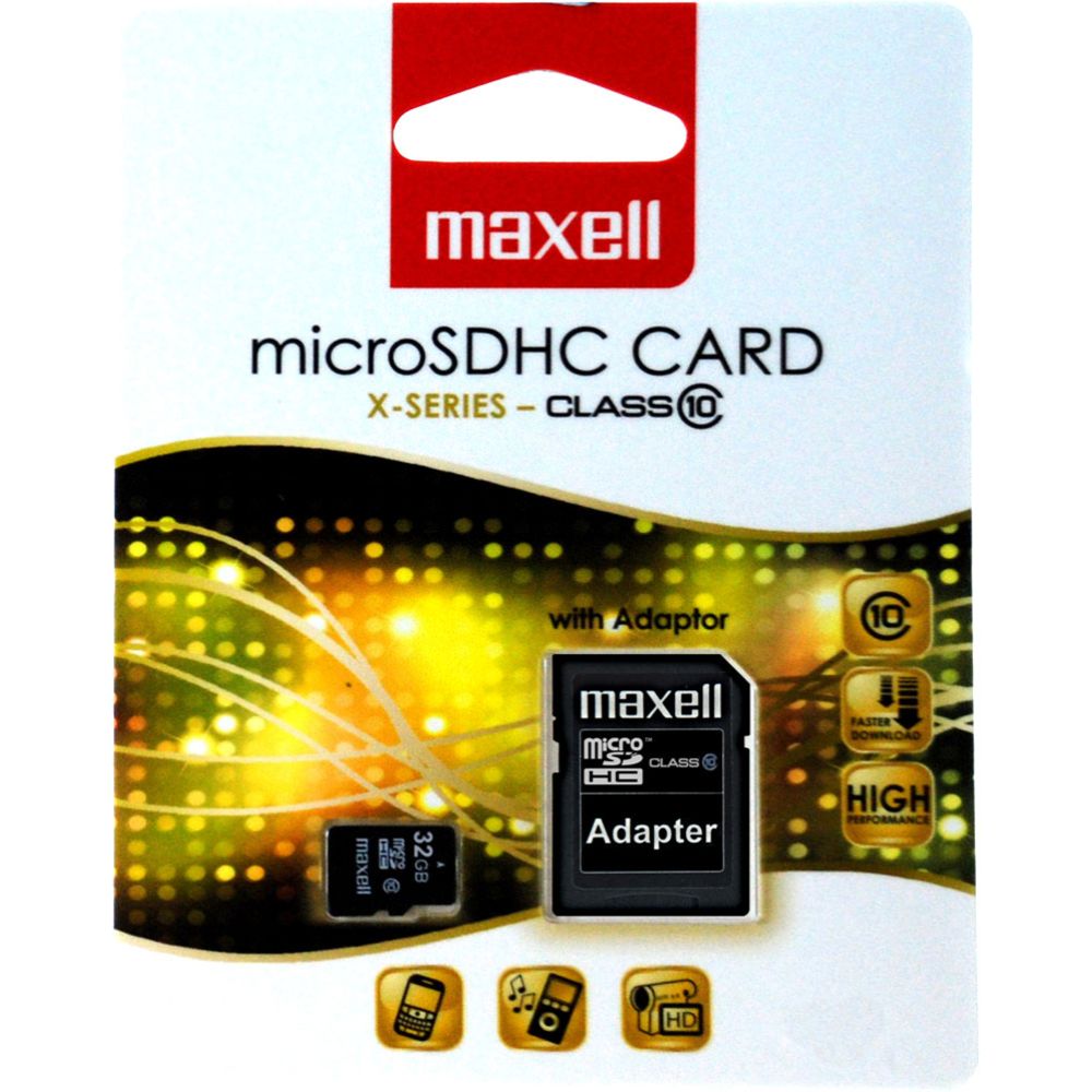 Maxell Micro SDHC -muistikortti 32 GB Class10 + adapteri