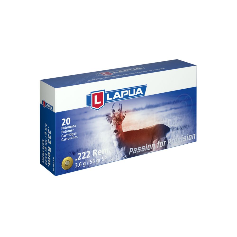 Lapua E539 SP .222 Rem 3,6 g / 55 gr 20 kpl