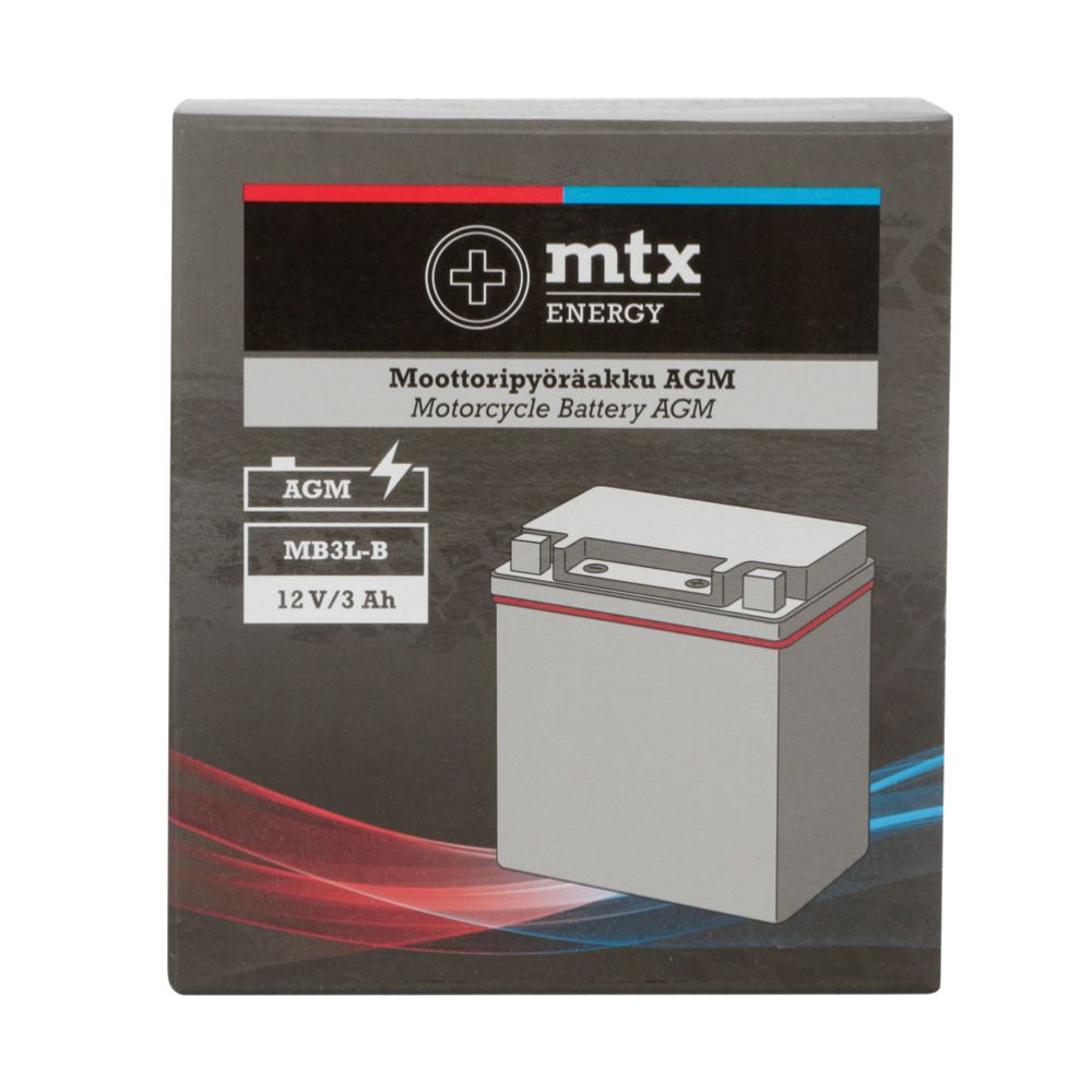 MTX Energy AGM-akku 12V 3Ah "MB3L-B" (P98xL56xK110mm)