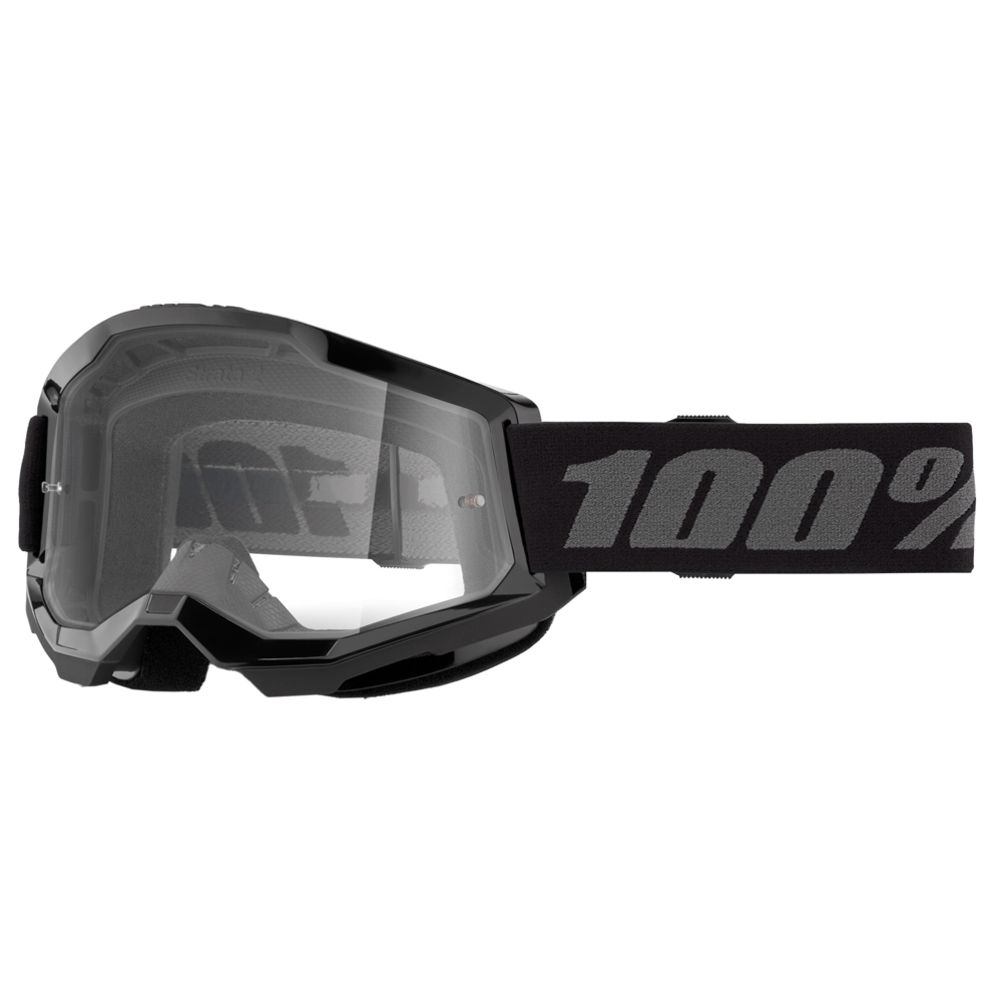 100% Strata 2 Black crossglasögon klar lins
