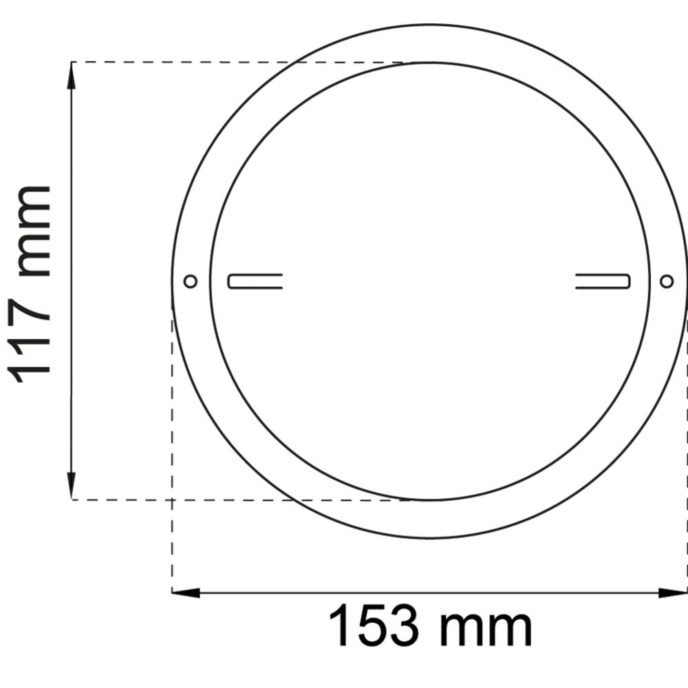 Habo tallriksventil 280 125 mm plast vit
