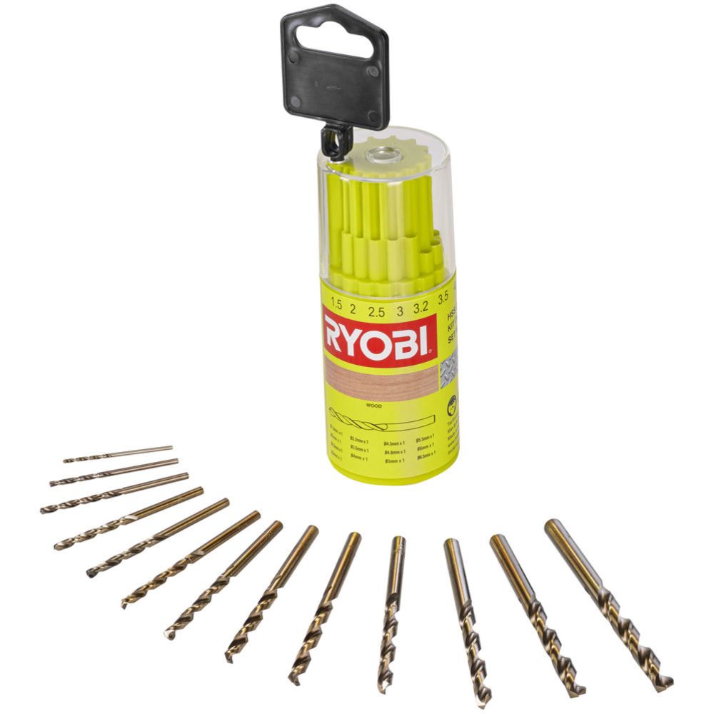 Ryobi HSS 13-osaline metallipuuride komplekt, 1,5—6,5 mm, RAK13HSS