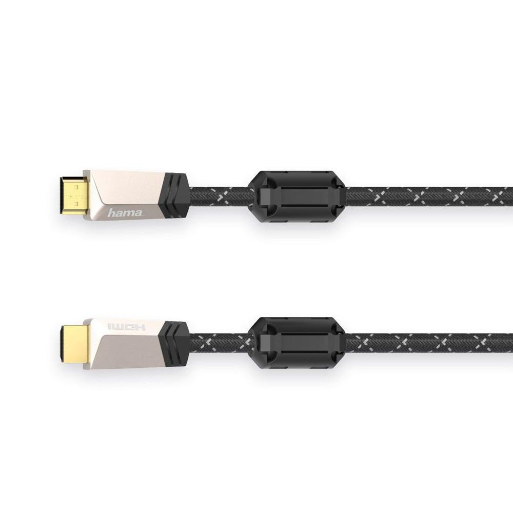 Hama HDMI-kaapeli, HDMI uros - HDMI uros, "Premium", 4K, Ethernet, 1,5 m