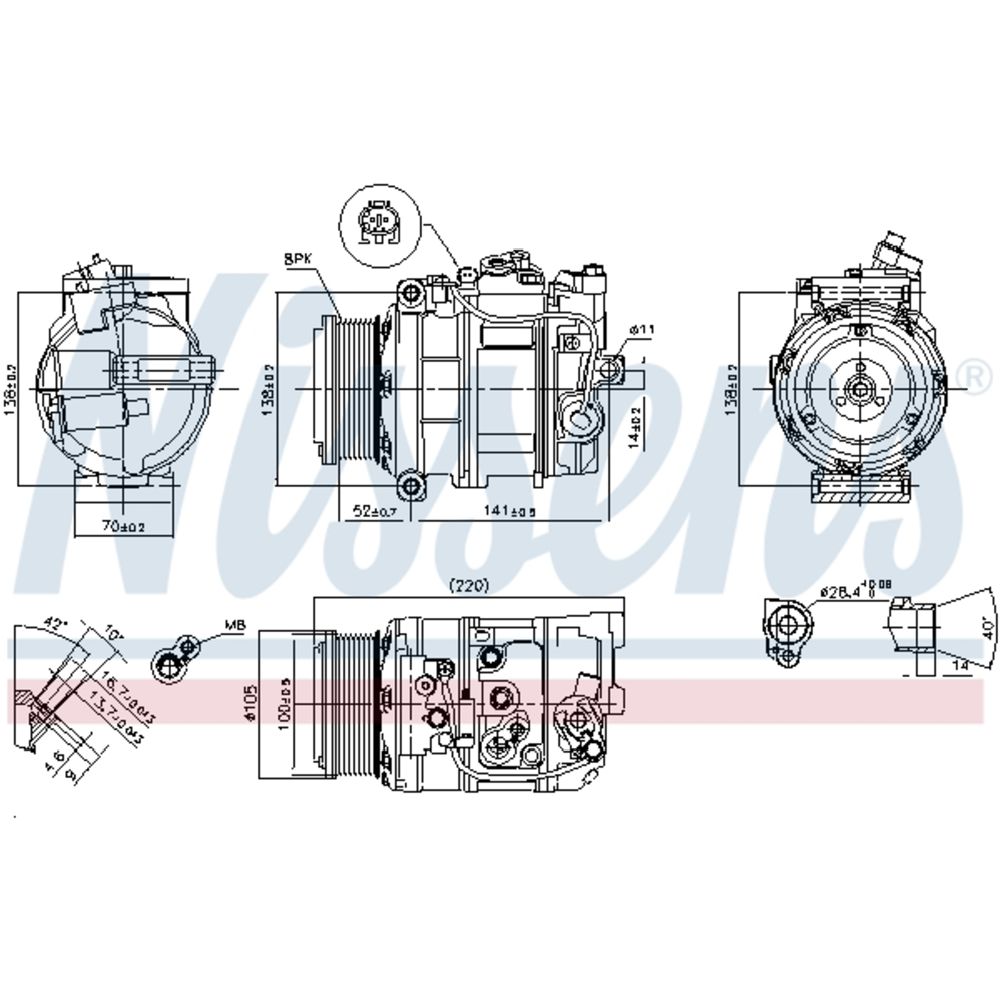 Ilmastointilaitteen kompressori 30-00374