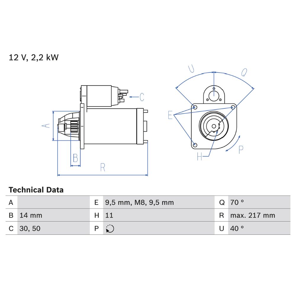 Startmotor 13-00152