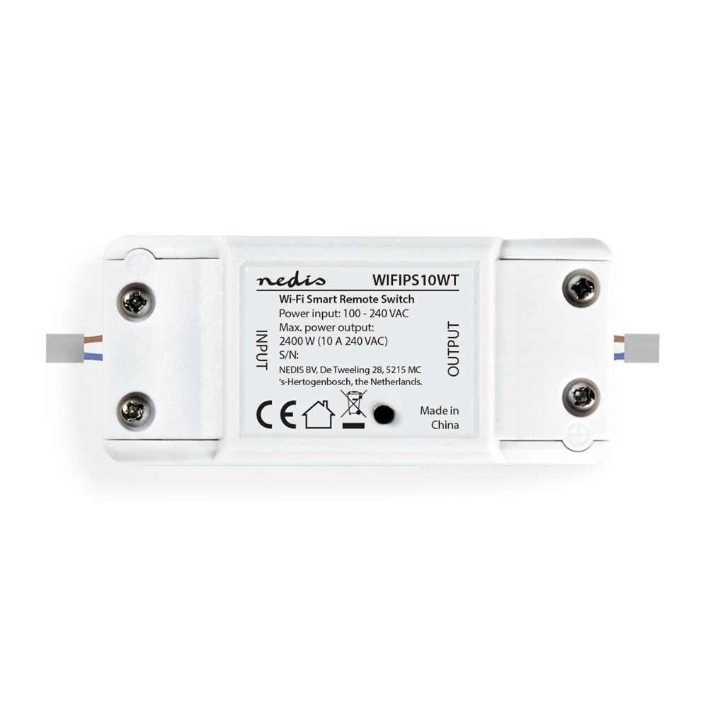 Nedis SmartLife smart strömbrytare kopplingsplint Wi-Fi 2400 W