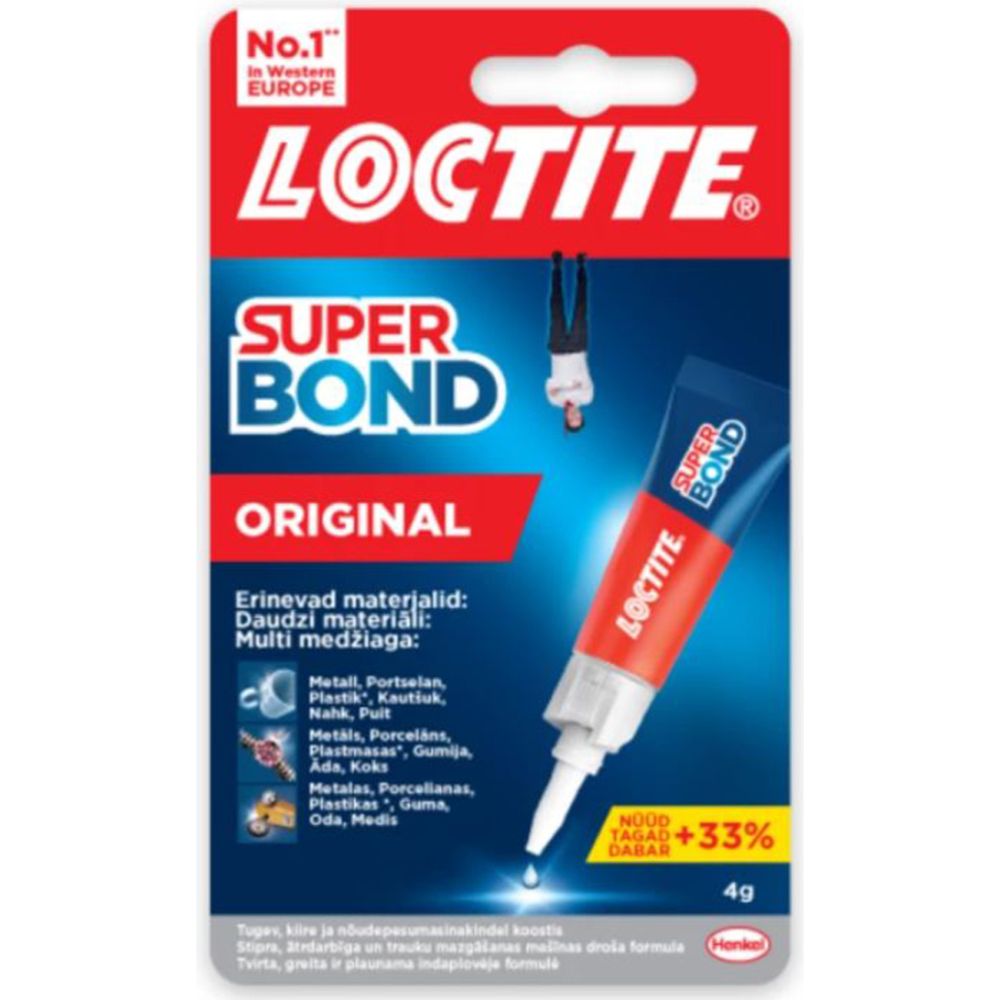 Loctite Super Bond Original kiirliim, 4 g