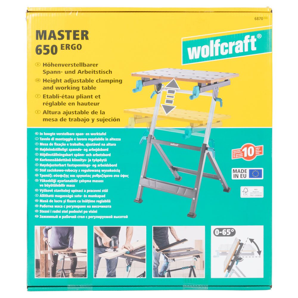 Wolfcraft Master 650 Ergo säädettävä työpöytä