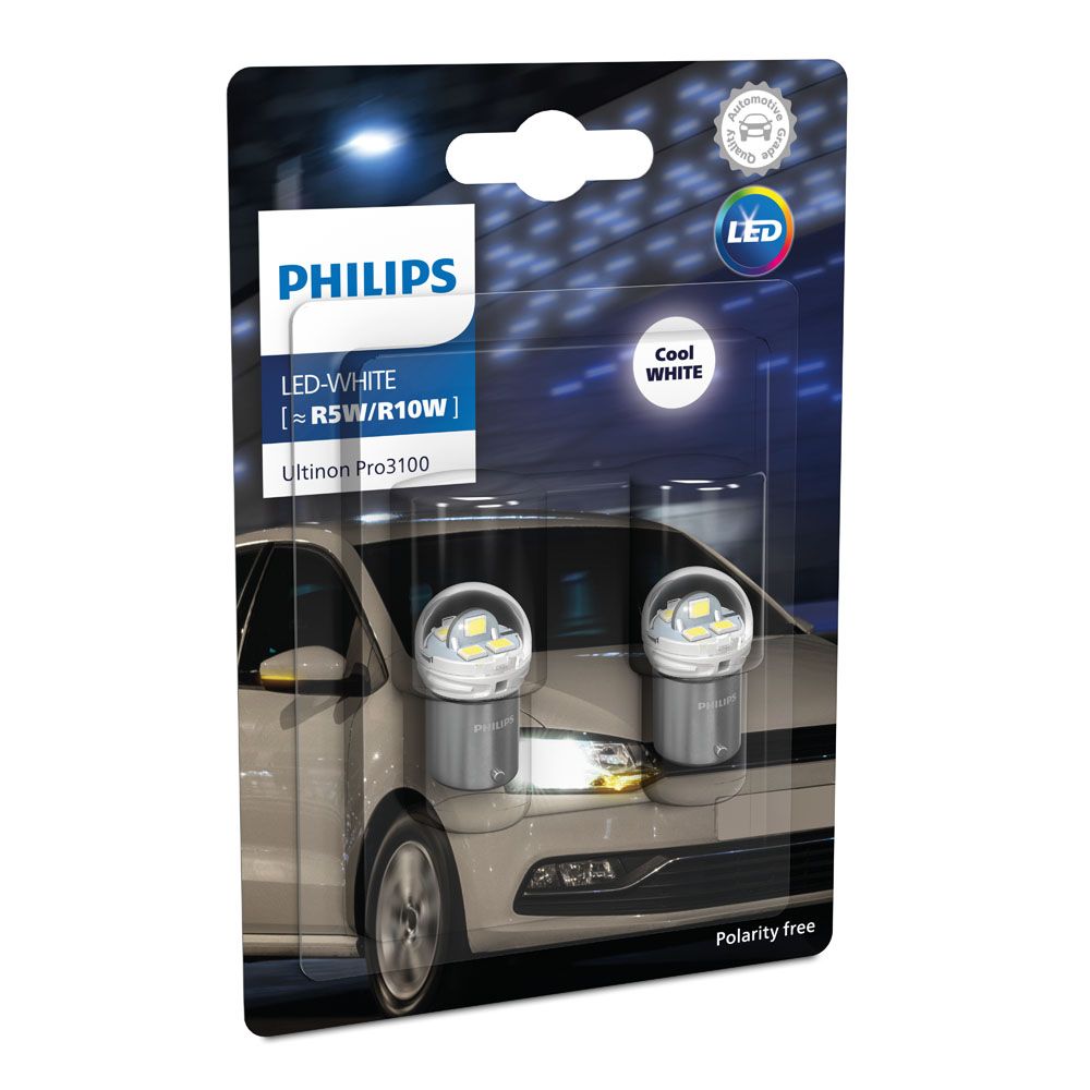 Philips Ultinon PRO3100 R5W/R10W LED-pirnid, 2 tk, valge