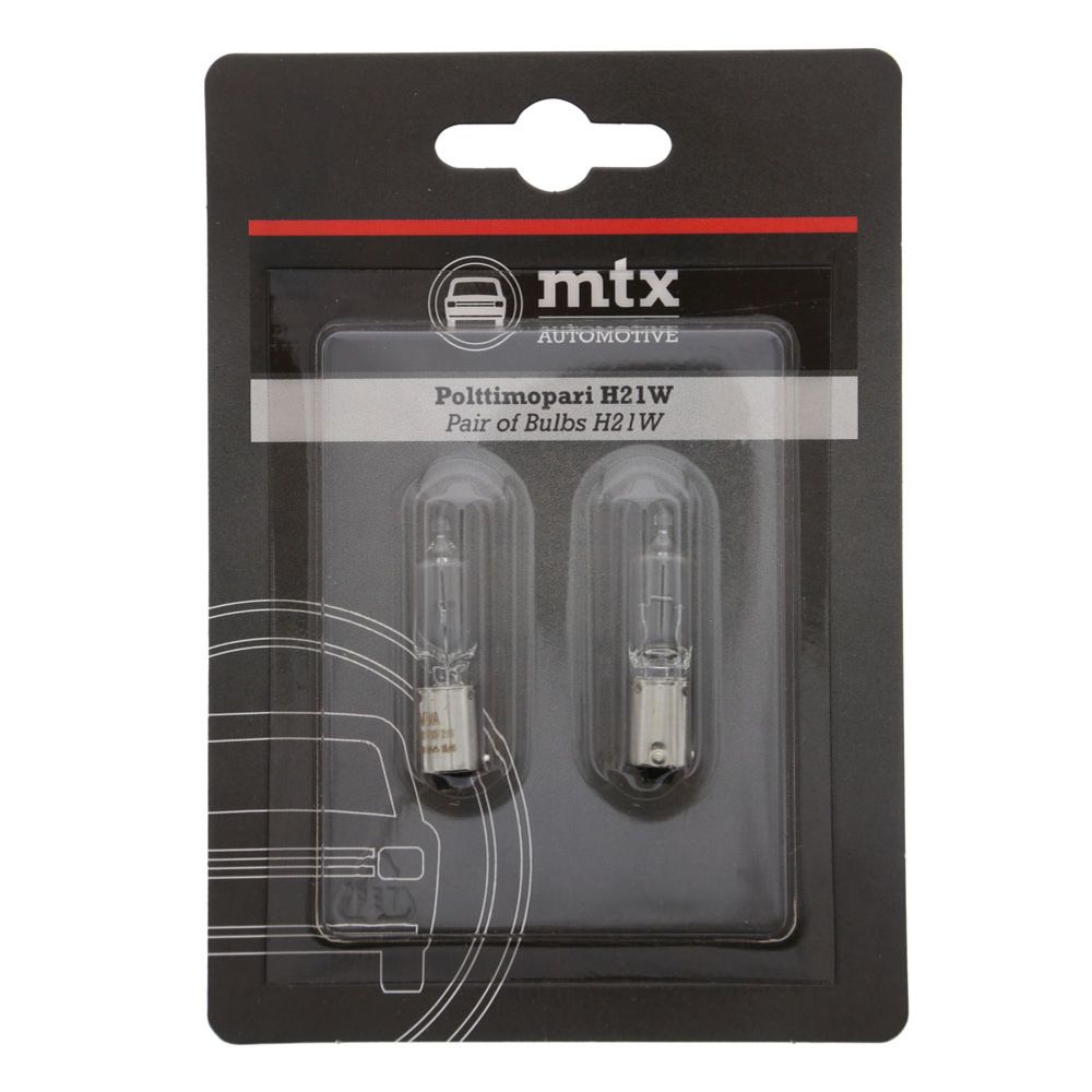 MTX Automotive BAY9s metallsockellampa H21W 12V 2 st.