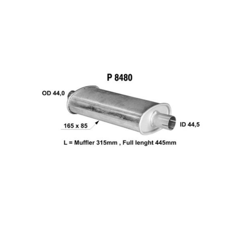 Vaimennin 45mm ø9/17x32cm (1-3/4")