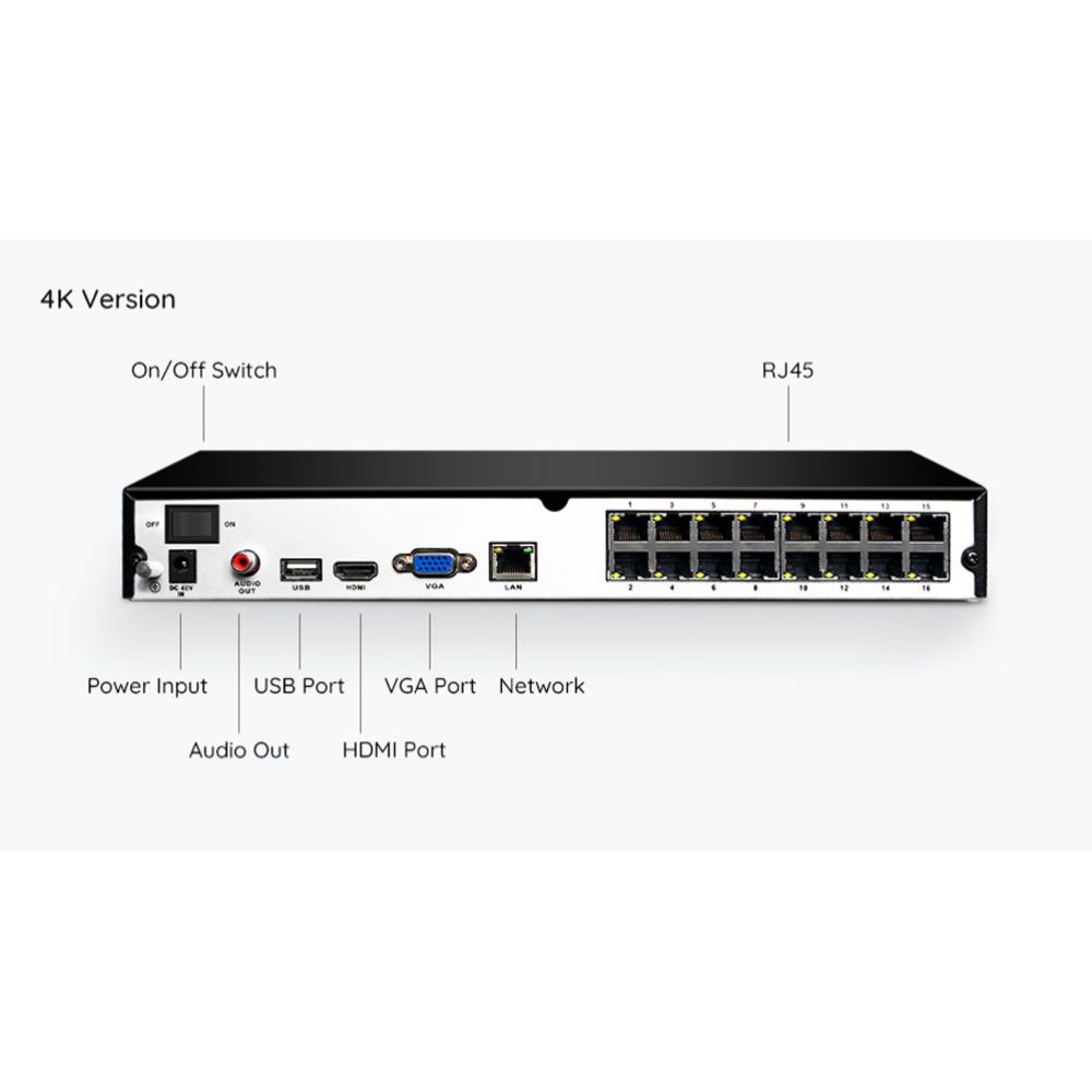 Reolink RLN16-410 NVR-inspelare