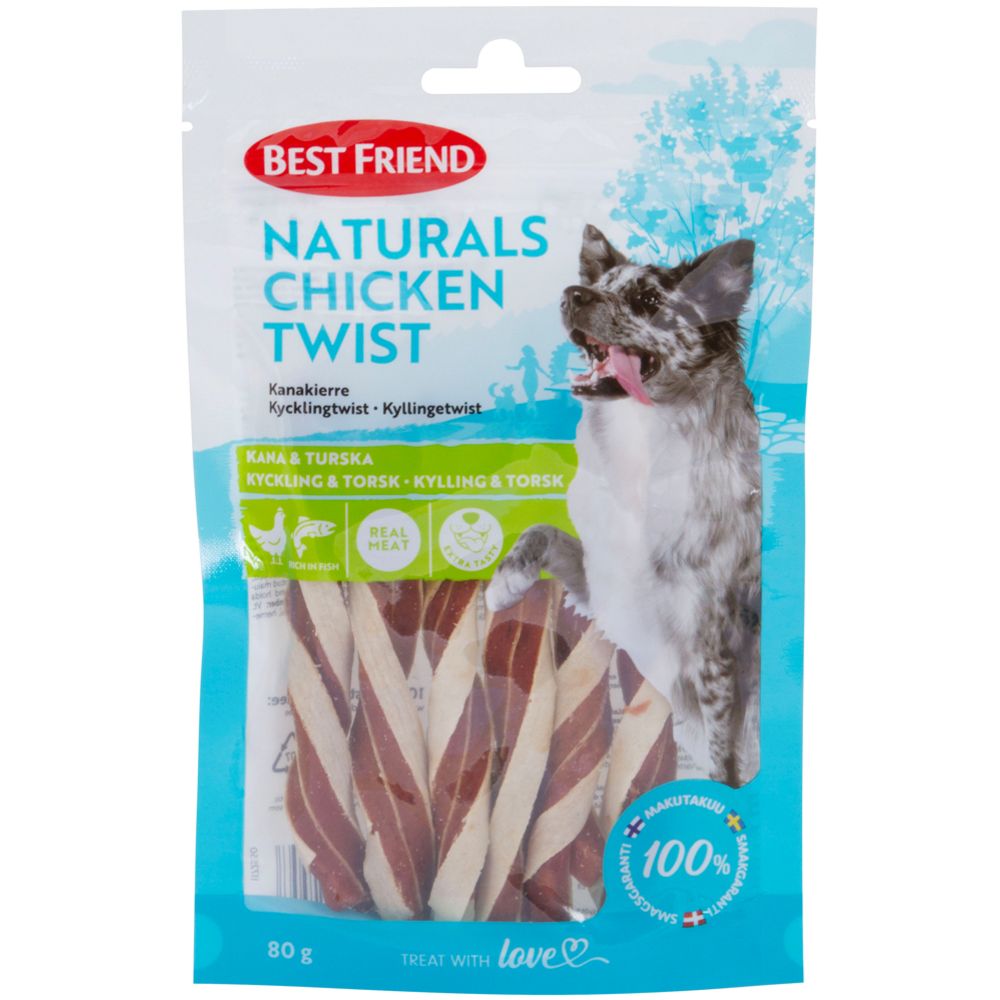 Best Friend Naturals kycklingtwist 80 g