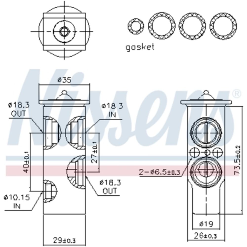 Ilmastointilaitteen paisuntaventtiili 12-00346