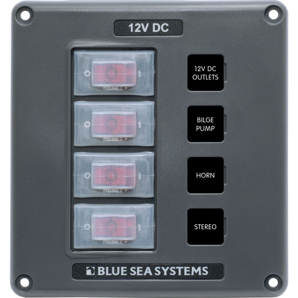Blue Sea Systems 4-positions brytarpanel