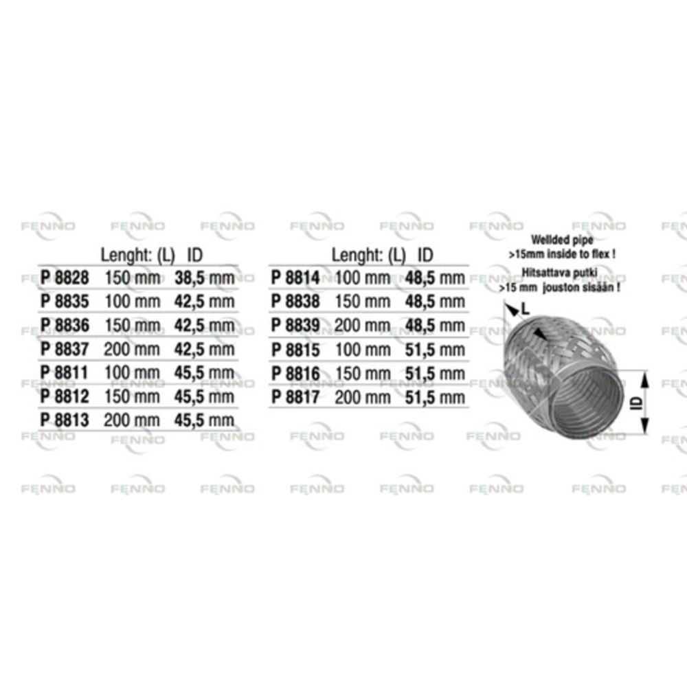 Flexrör 45 x 100 mm interlock