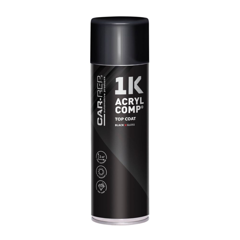 CAR-REP ACRYLcomp akrüülvärv must läikiv 500 ml