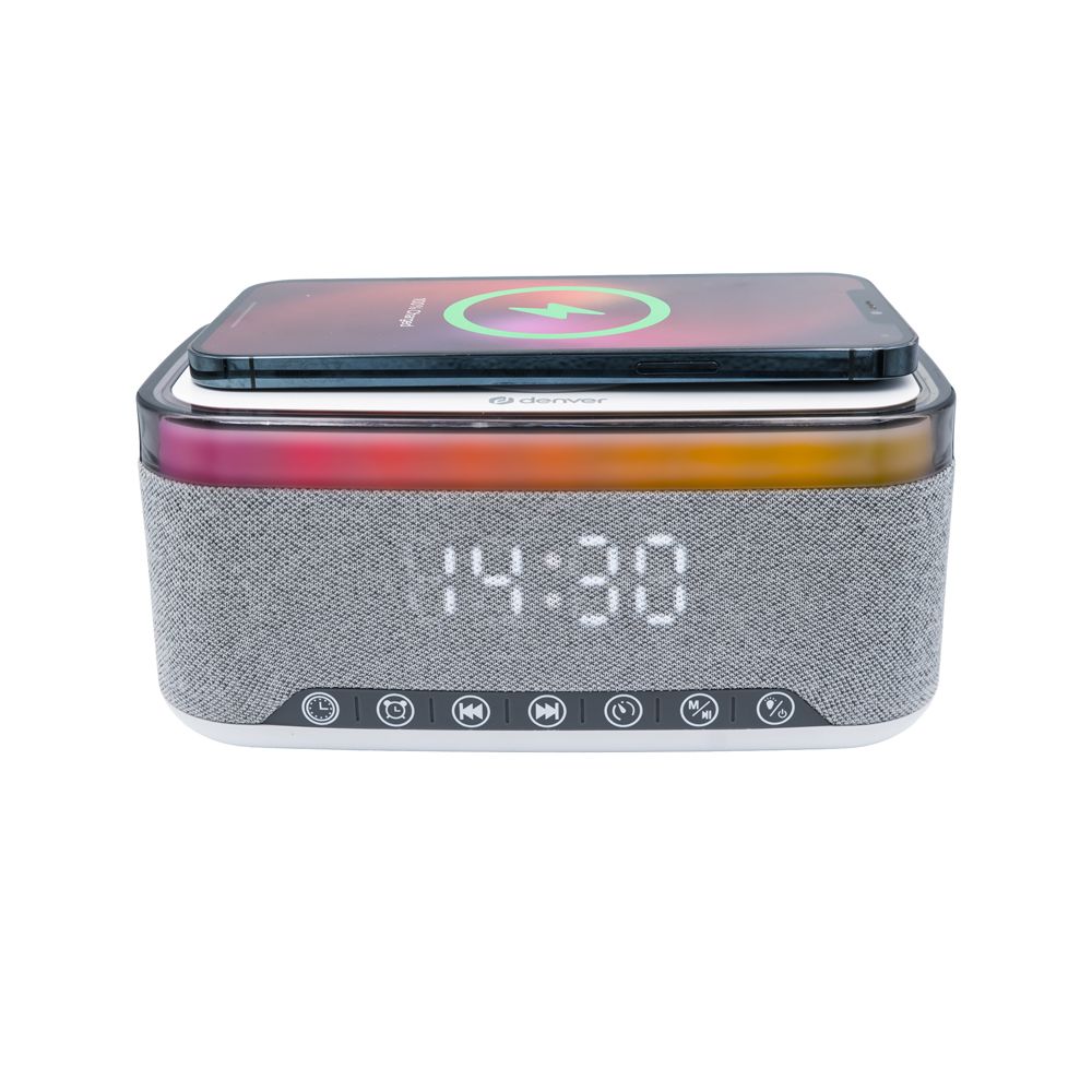 Denver CRQ-225 Bluetooth-klockradio med trådlös laddning