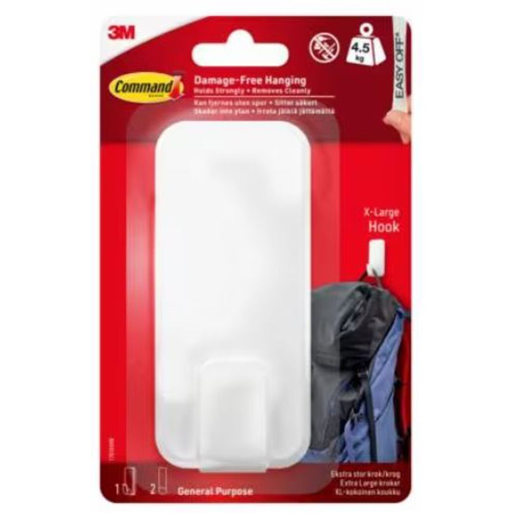 3M Command 17010UKN XL universaalne nagi, valge, < 4,5 kg