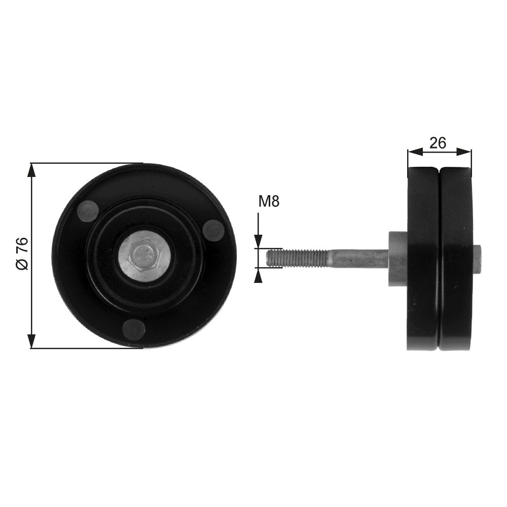 Styrrulle, multiribbrem 30-0668