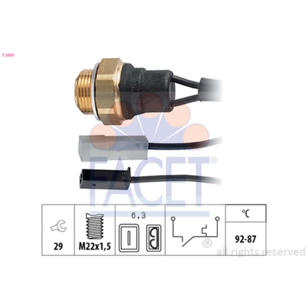 Jäähdyttimen puhaltimen lämpötilakatkaisin 13-3750