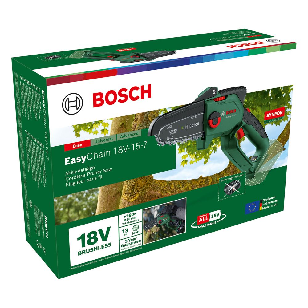 Bosch EasyChain batteridriven grensåg 18V-15-7 Solo