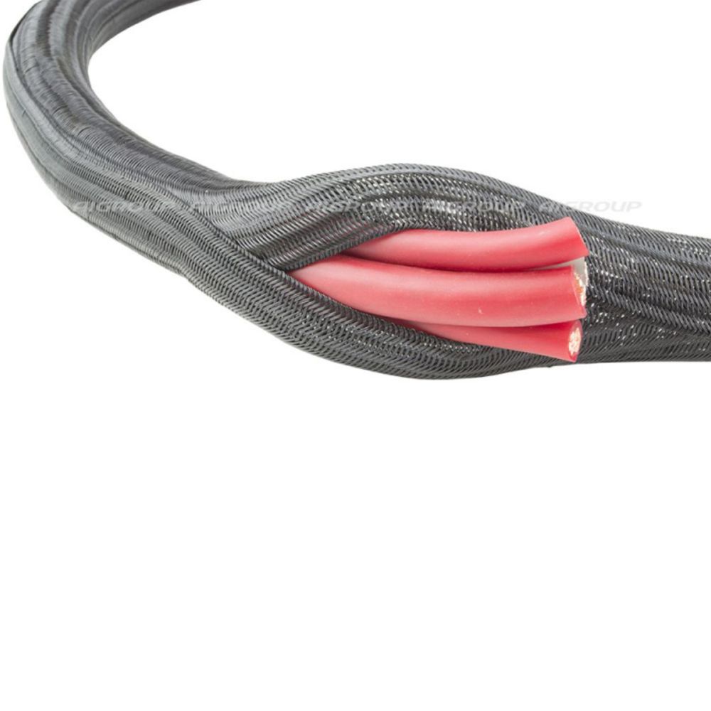 Four kabelstrumpa självslutande nylon 32 mm svart 3 m