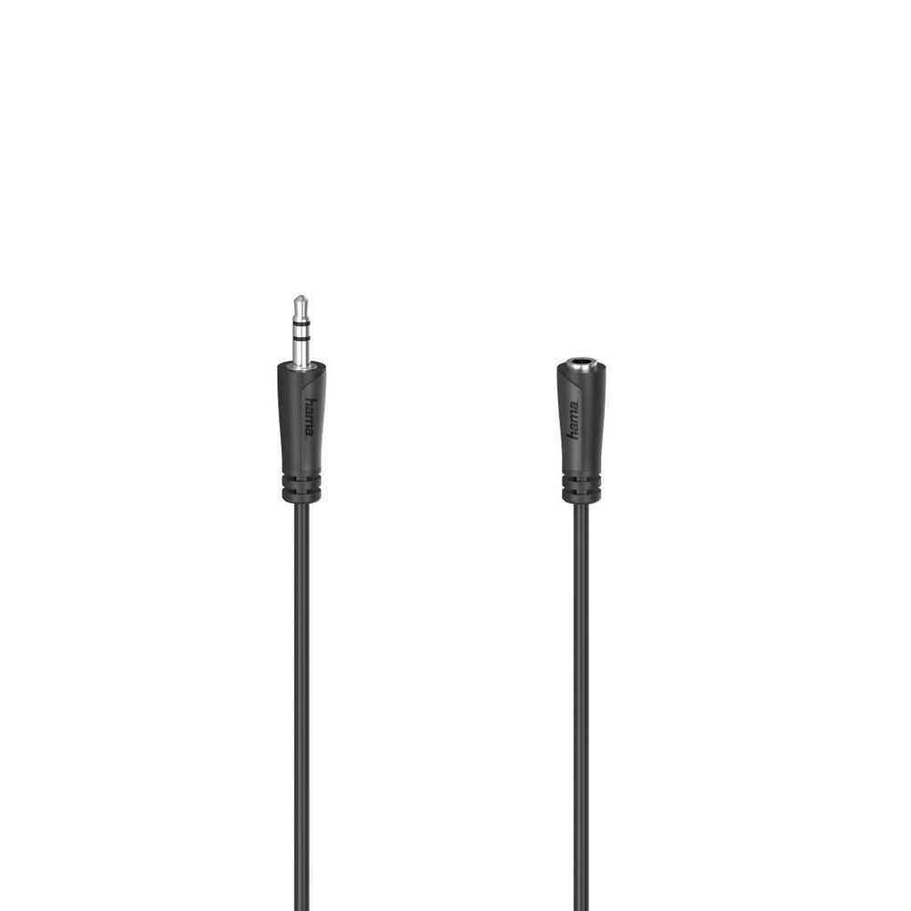 Hama audiokabel, 3,5 mm hane - 3,5 mm hona, 3,0 m