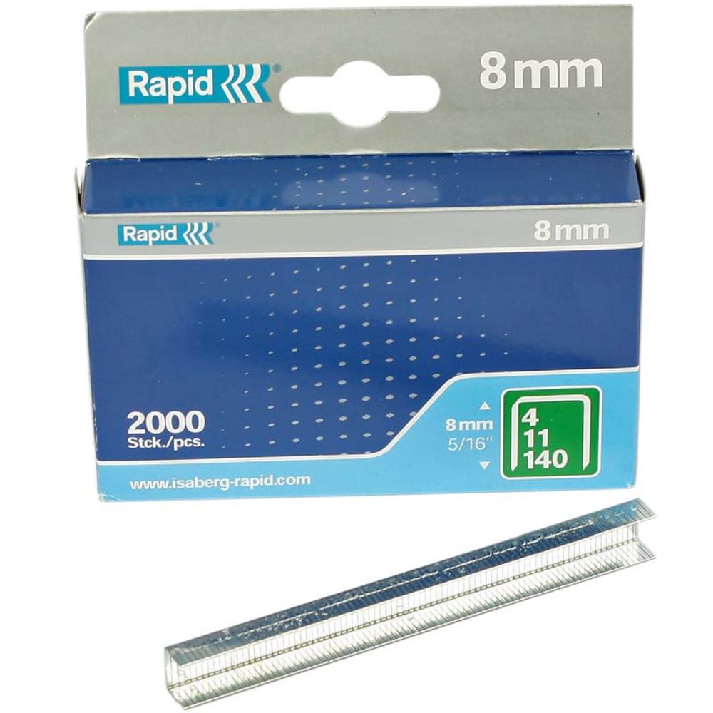 Rapid Nr 140 flatwire häftklammer 8 mm 2000 st.