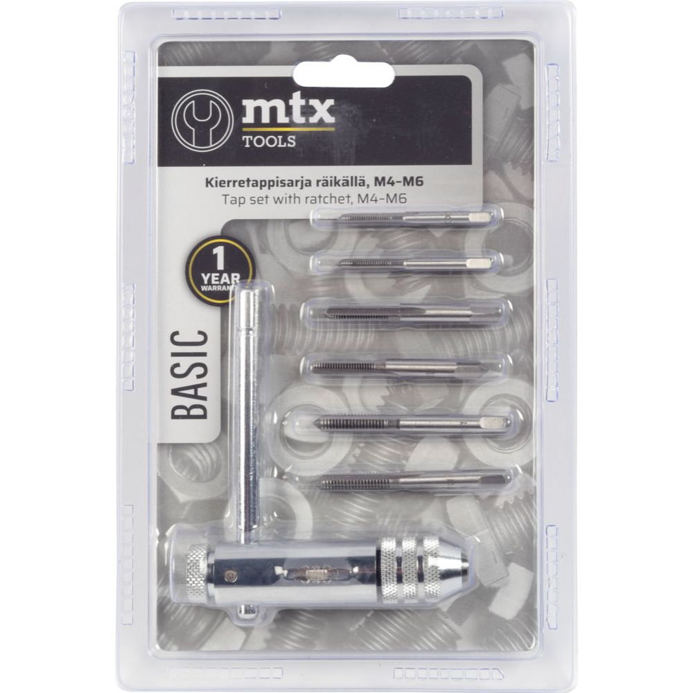 MTX Tools Basic gängtappsats med spärr M4–M6