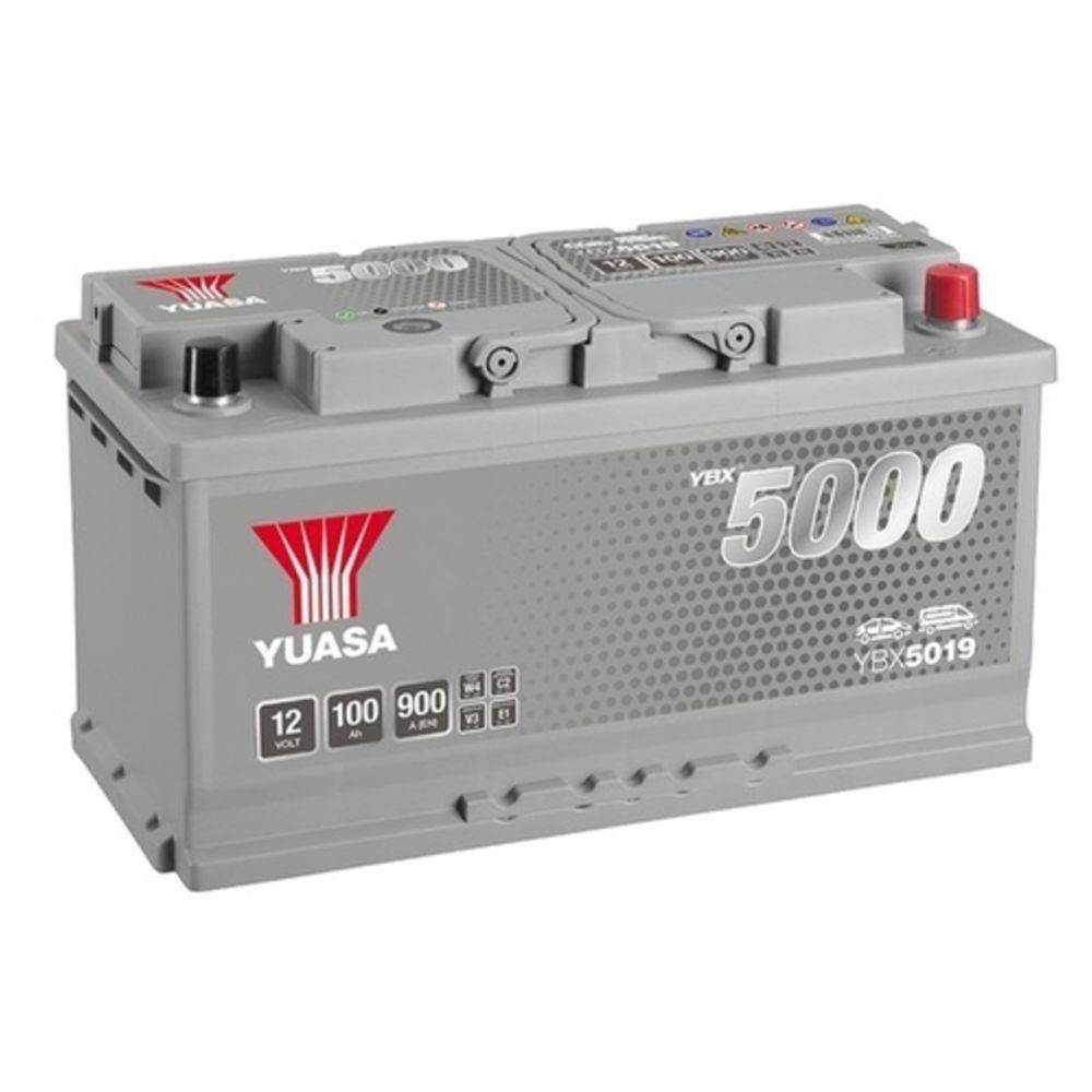 Yuasa YBX5019 100Ah / 900A batteri L353 x B175 x H190 -+