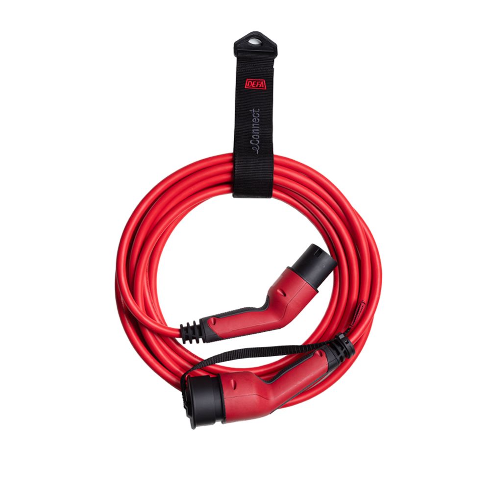 Defa eConnect elektriauto laadimiskaabel, 22 kW, 5 m, punane