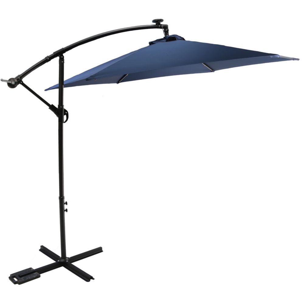 Aurinkovarjo LED-valoilla 3 m