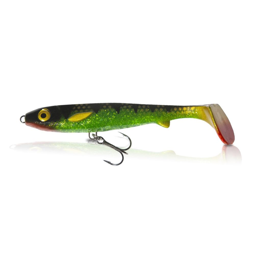 Flatnose Shad 12cm med Rigg 3 st. Transparent Perch