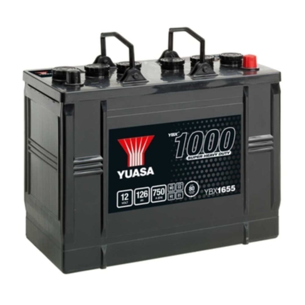 Yuasa YBX1655 126Ah / 750A batteri L347 x B174 x H285 -+