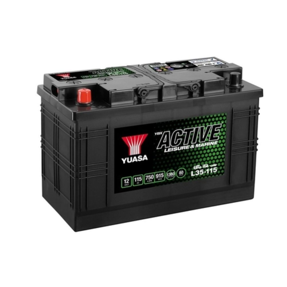 Yuasa L35-115 115Ah / 750A fritidsbatteri B347 x L174 x H234 +-
