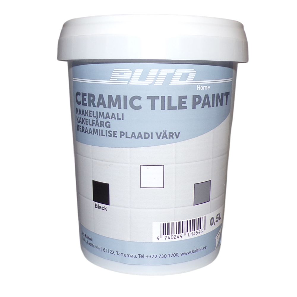 Euro Ceramic Tile Paint kakelfärg 0,5 L svart