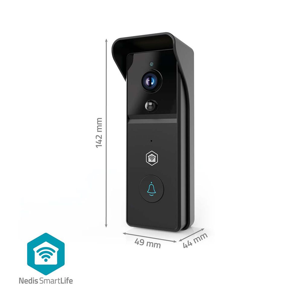 Nedis SmartLife akkukäyttöinen ovikellokamera 3MP Full HD