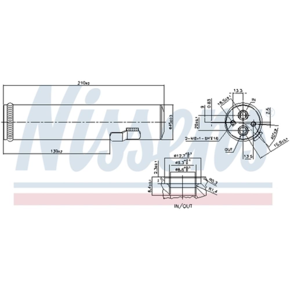 Ilmastointilaitteen kuivain 30-00379