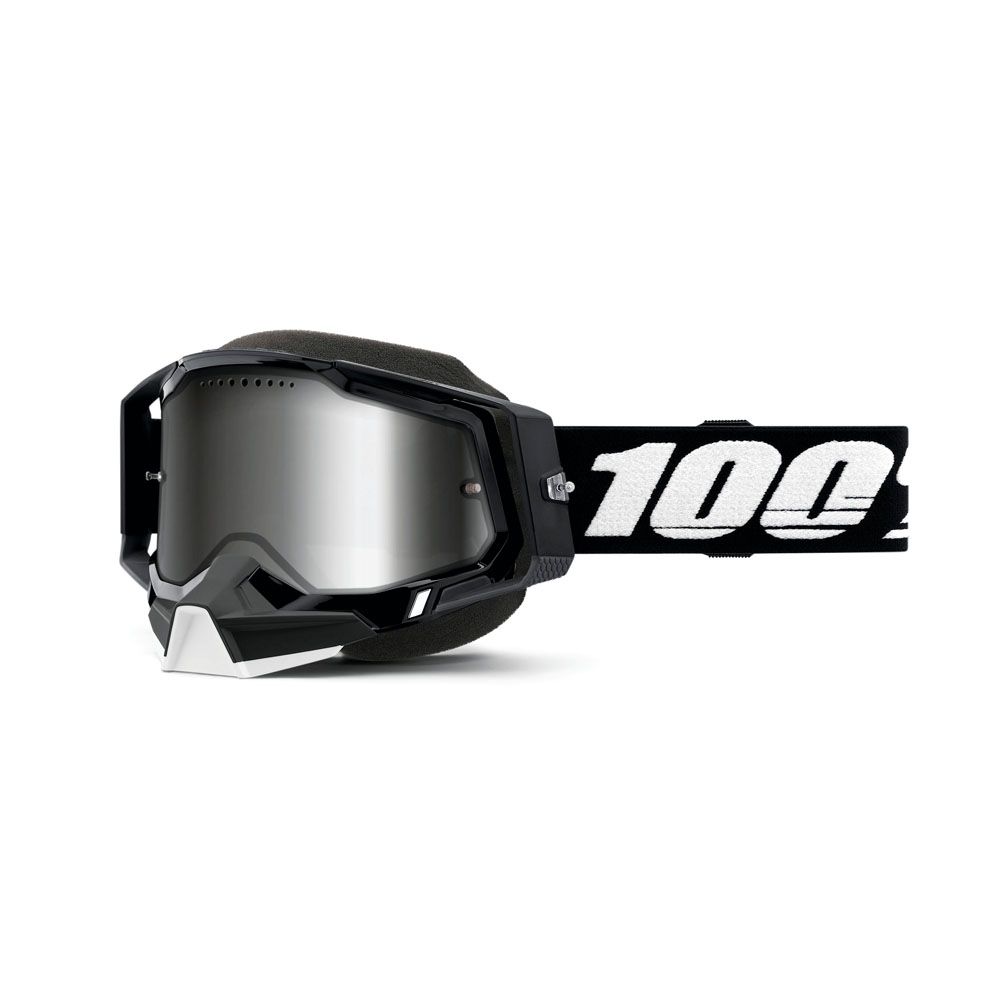 100% Racecraft 2 Black kelkkalasit hopeinen peililinssi