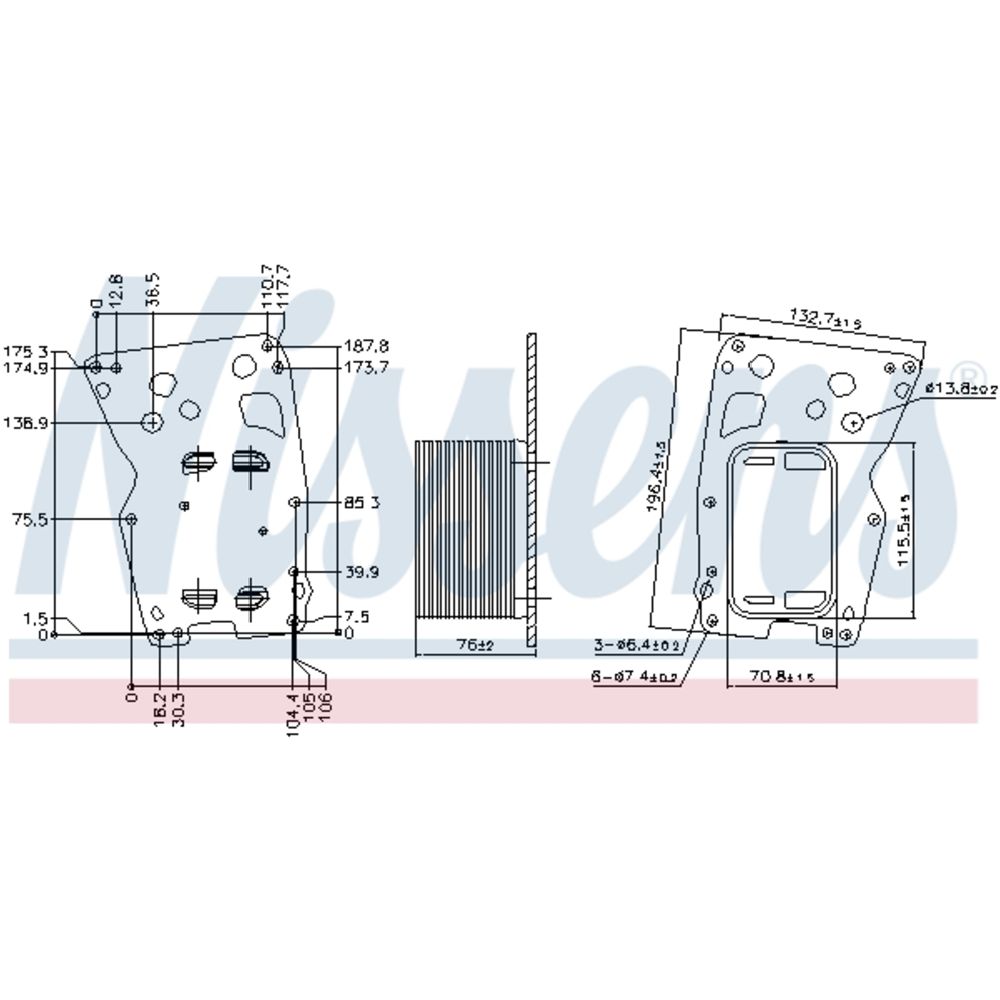 Oljekylare, motor 30-05050