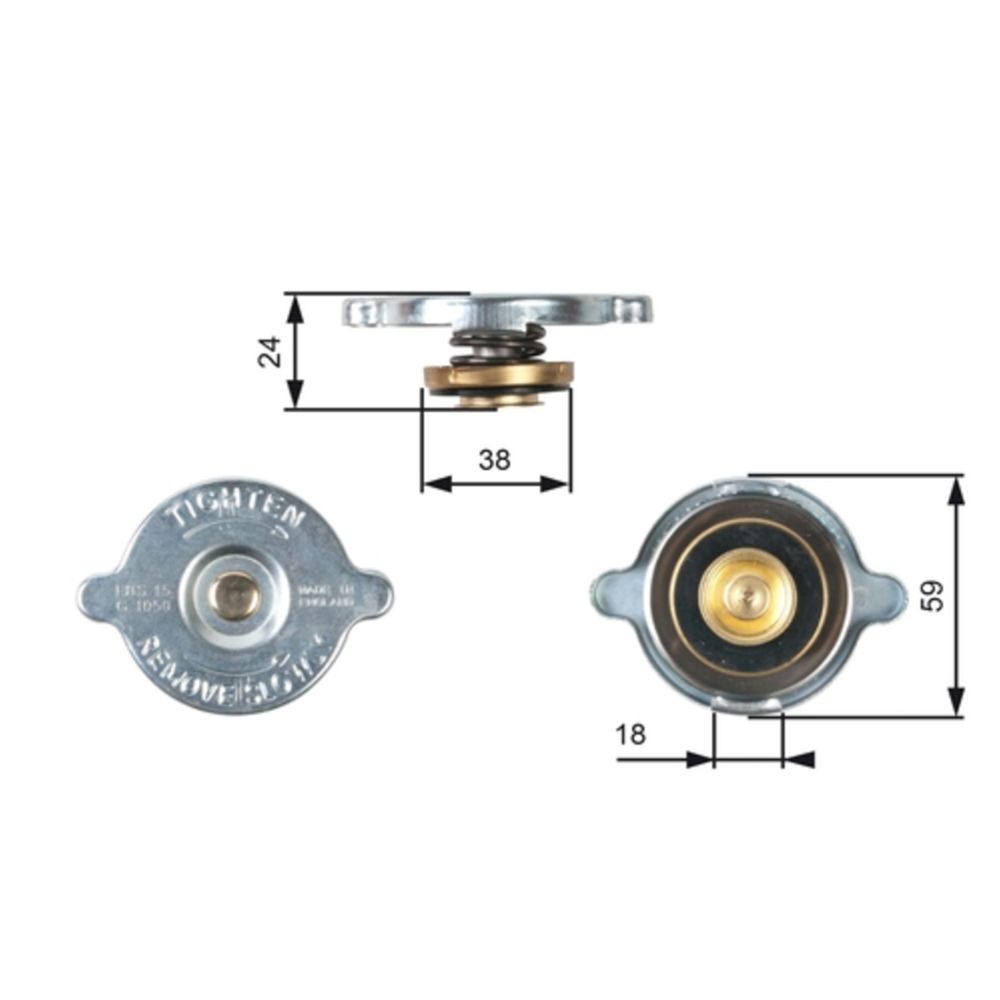 Paisuntasäiliön korkki 30-7453