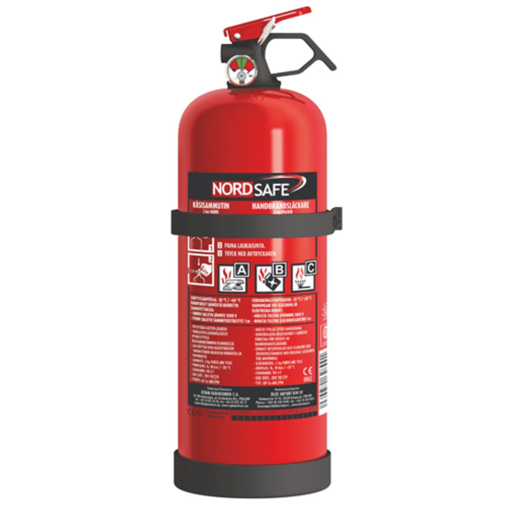 Nordsafe jauhesammutin 2 kg 13A 89B C