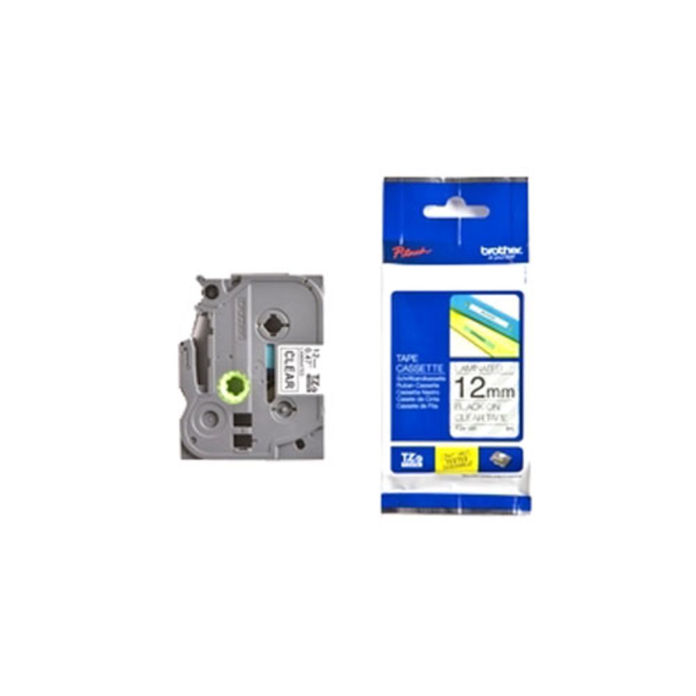 Brother TZe-231s laminerad etikettape 12 mm x 4 m, svart/vit