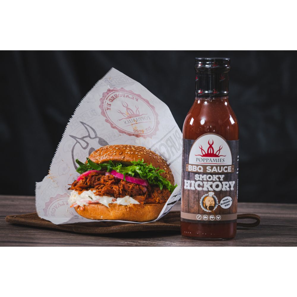 Poppamies BBQ Sauce Smoky Hickory grillikastike 410 g