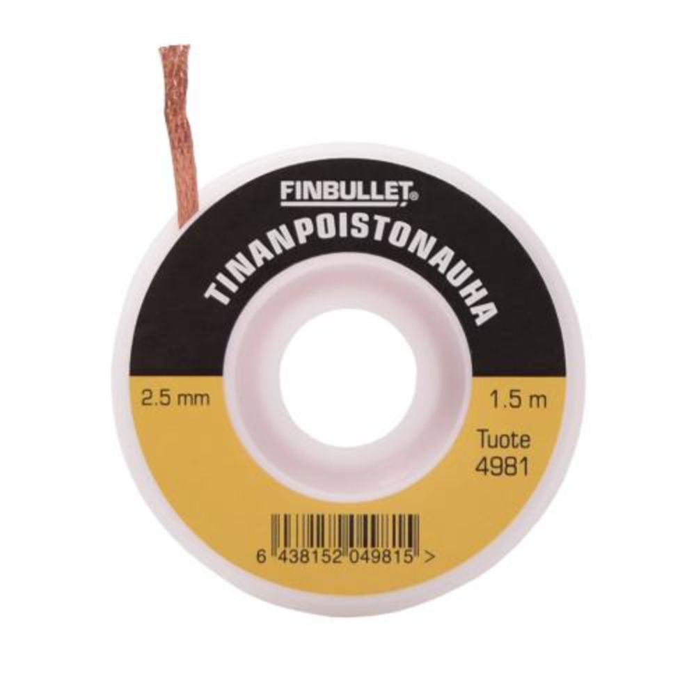 Finbullet avlödningsfläta 2,5 mm x 1,5 m