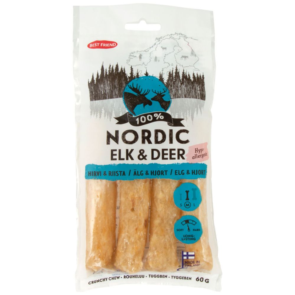 Best Friend Nordic Hypoallergenic põdra- ja ulukilihaga närimispulk 60 g 4 tk