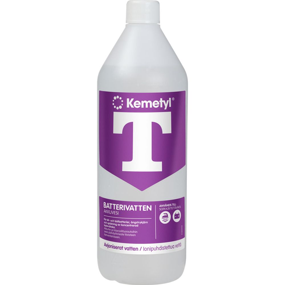 Kemetyl T-batterivatten 1 l