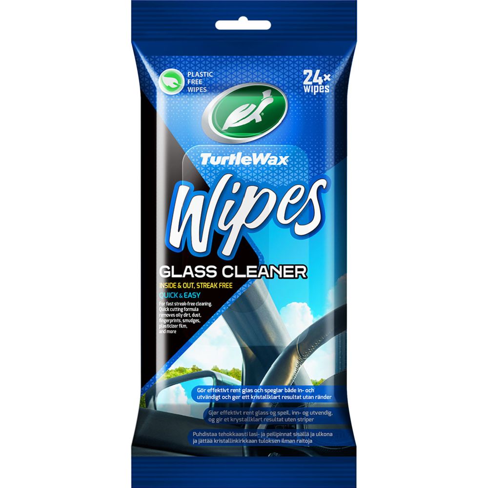 Turtle Wax Glass Wipes Flatpack 24 st.